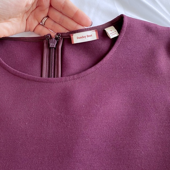 Sunday Best “Tartine” Dress Size 4 Burgundy - Picture 3 of 5